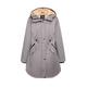 Orolay Women's Hooded Fleece Lined Parka Coat Mid-Length Winter Outdoor Padded Jacket Grey XL