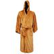 Flannel Robe Men with Hooded Thick Star Wars Dressing Gown Jedi Empire Bathrobe,Brown-M