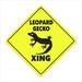 SignMission Leopard Gecko Crossing Sign Zone Xing Tall Reptile Lizard Cage Food Plastic in Black/Yellow | 12 H x 12 W x 0.01 D in | Wayfair