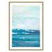 Joss & Main Distant Waves by Filippo Ioco - Painting Print Paper, Wood in Blue/White | 41.5 H x 29.5 W x 0.75 D in | Wayfair 35660-01