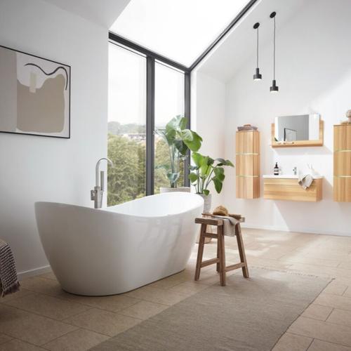 Freistehende Badewanne mit Whirlpoolfunktion ovalo plus - 180 x 90 cm Badewanne Freistehend