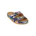 Women's The Maxi Slip On Footbed Sandal by Comfortview in Navy Floral (Size 10 1/2 M)