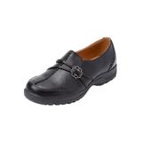 Women's The Natalia Slip-On Flat by Comfortview in Black (Size 8 1/2 M)