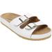 Extra Wide Width Women's The Maxi Footbed Sandal by Comfortview in White (Size 9 1/2 WW)