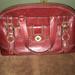 Coach Bags | Coach Large Red Leather Satchel Handbag | Color: Gold/Red | Size: Os