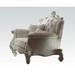 Armchair - Astoria Grand Haley 40.98" Wide Tufted Leather Match Armchair Leather Match in White/Brown | 45.98 H x 40.98 W x 43.7 D in | Wayfair