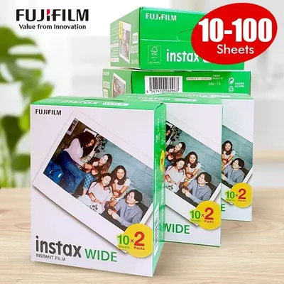 40 Films Fujifilm Instax Large Instant Bord Blanc Pour Fuji Caméra 100 200 210 300 500AF Lomography