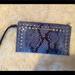 Michael Kors Bags | Authentic Michael Kors Blue Snake Print Wristlet | Color: Blue | Size: Os