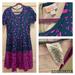 Lularoe Dresses | Lularoe Amelia Dress | Color: Blue/Purple | Size: Xl