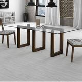 Orren Ellis Reesa Dining Table Wood/Glass in Brown | 29 H x 60 W x 44 D in | Wayfair F3A625D4C98C48C999C2186DB492CB5F