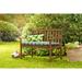 Red Barrel Studio® Lancaster Eucalyptus Wooden Garden Outdoor Bench Wood/Natural Hardwoods in Brown/White | 35.5 H x 46.5 W x 23.5 D in | Wayfair