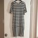 Lularoe Dresses | Lularoe Julia Striped Xs Nwt | Color: Cream/Gray | Size: Xs