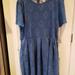 Lularoe Dresses | Lularoe Amelia Dress Size Xl | Color: Blue | Size: Xl