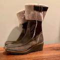 Nine West Shoes | Leather And Shearling Boots Nine West New!! | Color: Brown | Size: 9