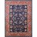 Blue/Gray 120 x 96 x 0.35 in Indoor Area Rug - Bungalow Rose Oriental Red/Blue/Gray Area Rug Polyester/Wool | 120 H x 96 W x 0.35 D in | Wayfair