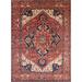 Blue/Red 108 x 72 x 0.35 in Indoor Area Rug - Bungalow Rose Oriental Red/Blue Area Rug Polyester/Wool | 108 H x 72 W x 0.35 D in | Wayfair