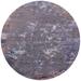 Gray/Indigo 48 x 48 x 0.35 in Indoor Area Rug - 17 Stories Abstract Gray/Purple Area Rug Polyester/Wool | 48 H x 48 W x 0.35 D in | Wayfair