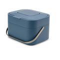 Joseph Joseph Intelligent Waste, Stack 4 Kitchen Food Waste Compost Caddy Recycling Bin with Odour Filter, 4 Litre / 1 Gallon - Dark Blue