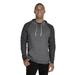 Jerzees 90MR Snow Heather French Terry Raglan Hoodie in Charcoal/Black size Medium | Cotton/Polyester Blend 90M