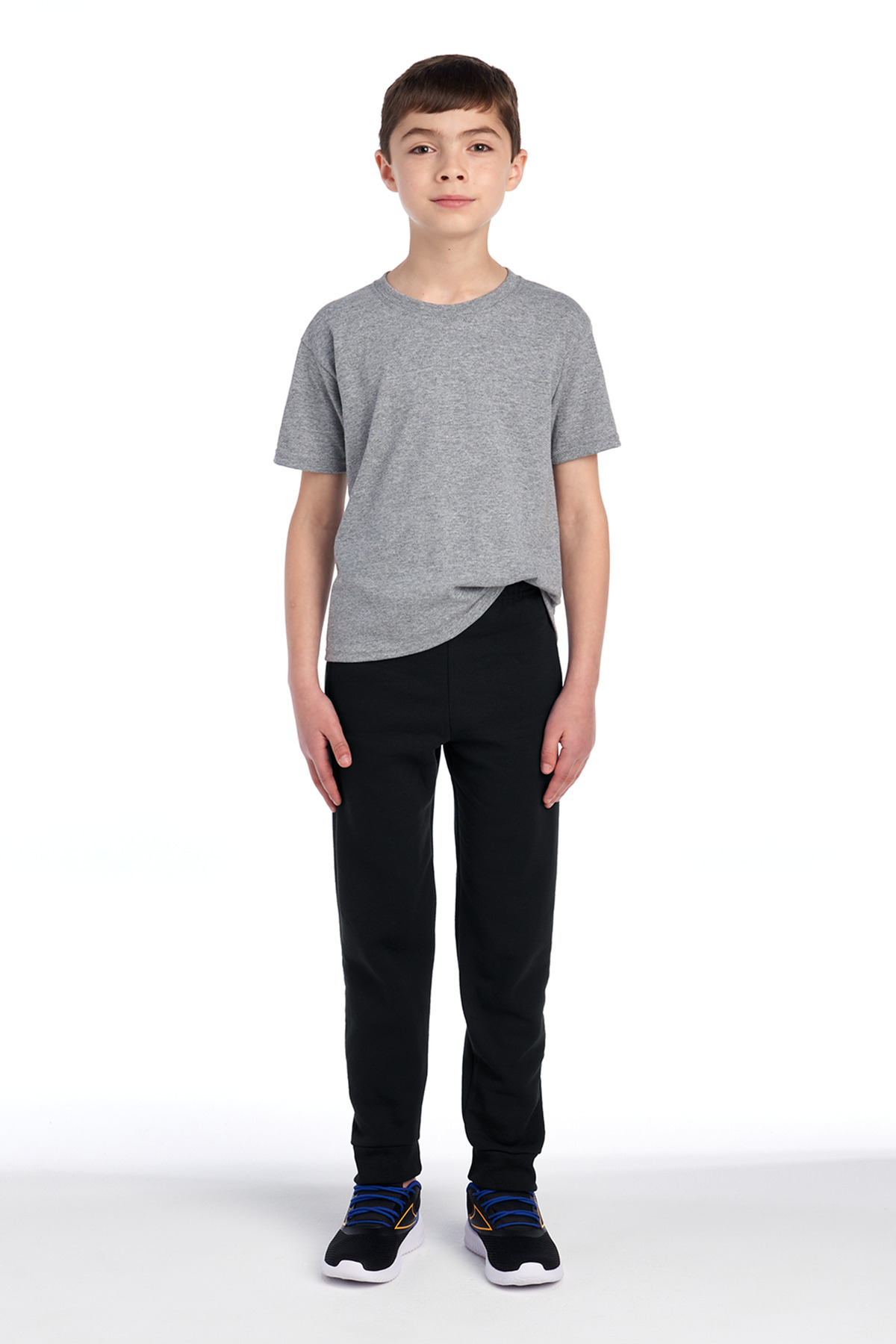 Jerzees 975YR Youth NuBlend Jogger Sweatpant in Black size Large | Cotton/Polyester Blend