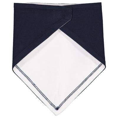 Rabbit Skins RS1012 Infant Premium Jersey Bandana Bib in Navy Blue/White | Cotton 1012, LA1012