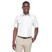 Harriton M580 Men's Key West Short-Sleeve Performance Staff Shirt in White size XS | Polyester