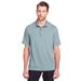 North End NE100 Men's Jaq Snap-Up Stretch Performance Polo Shirt in Opal Blue size 5XL | Triblend