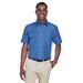 Harriton M580 Men's Key West Short-Sleeve Performance Staff Shirt in Pool Blue size XS | Polyester