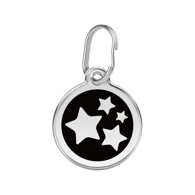 Red Dingo Star Stainless Steel Personalized Dog & Cat ID Tag, Black, Small
