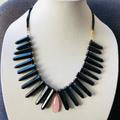 Anthropologie Jewelry | Anthropologie Statement Necklace | Color: Black/Pink | Size: Os