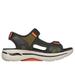 Skechers Men's GOwalk Arch Fit - Mission Sandals | Size 13.0 | Olive/Orange | Synthetic/Leather