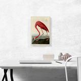 ARTCANVAS American Flamingo by James Audubon - Wrapped Canvas Painting Print Canvas in Green/Red | 18 H x 12 W x 0.75 D in | Wayfair