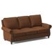 Bradington-Young Reddish 88" Genuine Leather Rolled Arm Sofa Genuine Leather in Gray | 40 H x 88 W x 40 D in | Wayfair 579-95-922100-87-TA-ST-#9GM