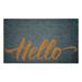 MSI Gray Hello Coir Non-Slip Outdoor Doormat Coir, Rubber | 18" W x 30" L | Wayfair WAY-CGRAHELLO18X30M