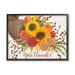 Stupell Industries Give Thanks Autumn Harvest Floral Cornucopia by Grace Popp - Graphic Art Print Wood in Brown | 14 H x 11 W x 1.5 D in | Wayfair