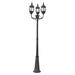 Fleur De Lis Living Siclen 3 -Light 91.5" H Hardwired Lamp Post (Full) Metal in Black | 91.5 H x 30 W x 30 D in | Wayfair