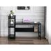Inbox Zero L-Shape Desk Wood/Metal in Black | 42.7 H x 59 W x 23.6 D in | Wayfair 2EB9288CBF1442ADAD2673D864B80D97