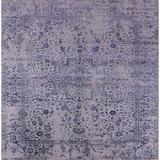 Indigo 96 x 96 x 0.35 in Indoor Area Rug - Williston Forge Hukill Oriental Purple Area Rug Polyester/Wool | 96 H x 96 W x 0.35 D in | Wayfair