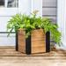 Vita Mezza Wood Planter Box Wood in Brown | 11.25 H x 12 W x 12 D in | Wayfair VT17727