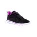 Extra Wide Width Women's Travelactiv Axial Walking Shoe Sneaker by Propet in Black Purple (Size 9 WW)