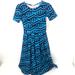 Lularoe Dresses | Dress Lularoe Blue Black Amelia Dress Size Xxs | Color: Black/Blue | Size: Xxs