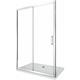 Gleittür für Dusche aus 6 mm gehärtetem Glas zur Montage zwischen zwei Wänden, Höhe 190 cm,
