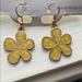 Urban Outfitters Jewelry | Enamel Floral Earrings | Color: Gold/Yellow | Size: Os
