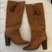 Coach Shoes | Coach Leather High Heeled Boots | Color: Gold/Tan | Size: 8