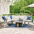 Stockholm Sectional Collection - Pre-Configured, Outdoor Sofa, Ash Black Outdoor Sofa, White/Ash Black Outdoor Sofa - Grandin Road