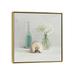 East Urban Home Light White Flower Spa by Danhui Nai - Painting Print in Blue/Brown/Green | 26" H x 26" W x 1.5" D | Wayfair