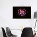 East Urban Home Love Neon Sign by Mambo Art Studio - Textual Art Metal in Black/Pink | 26 H x 40 W x 1.5 D in | Wayfair