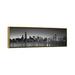 East Urban Home Dusk, Skyline, Chicago, Illinois, USA BW by - Panoramic Photograph Print Canvas in White | 12 H x 36 W x 1.5 D in | Wayfair