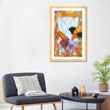 East Urban Home Belle by Pinklomein - Graphic Art Print Paper/Metal in Orange/White | 32 H x 24 W x 1 D in | Wayfair