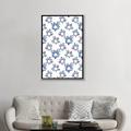 East Urban Home Boho Hanukkah Collection E by Grace Popp - Graphic Art Print Canvas/Metal in Blue/Green/Pink | 48 H x 32 W x 1.5 D in | Wayfair